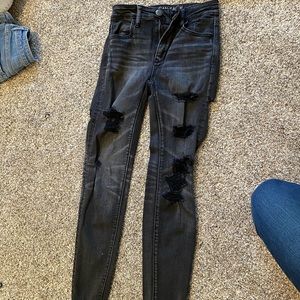 Distressed American eagle jeans